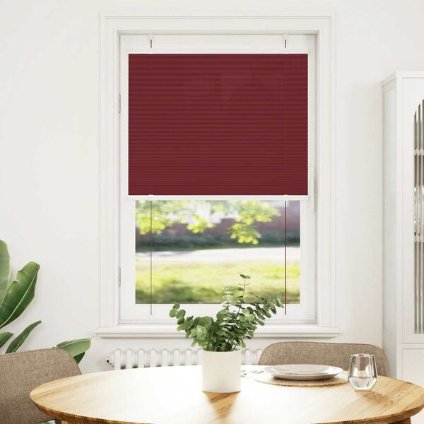 vidaXL plisz&iacute;rozott redőny Bordeaux piros 75x150 cm Sz&ouml;vetsz&eacute;less&eacute;g