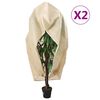 vidaXL 2 db n&ouml;v&eacute;nyv&eacute;dő huzat cipz&aacute;rral 70 g/m&sup2; 3,93 x 3,5 m
