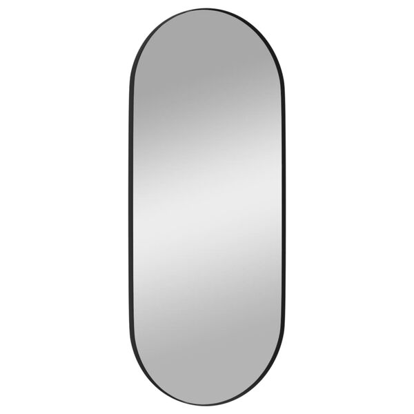 vidaXL fekete ov&aacute;lis falra szerelhető t&uuml;k&ouml;r 35x80 cm