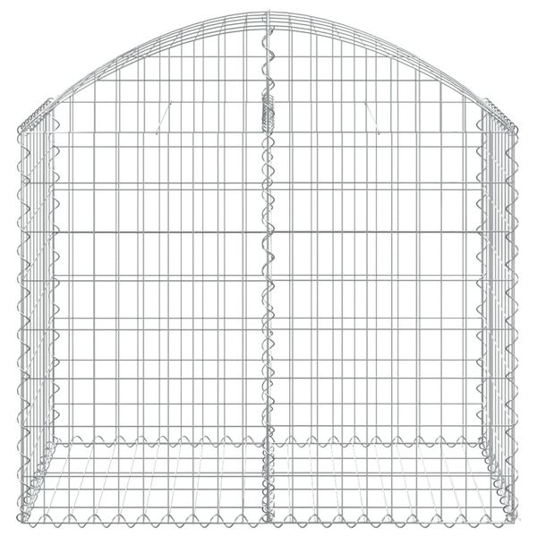 vidaXL íves horganyzott vas gabion kosár 100x50x80/100 cm
