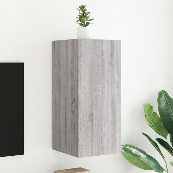 vidaXL sz&uuml;rke sonoma sz&iacute;nű fali TV-szekr&eacute;ny LED-ekkel 30,5x35x70 cm