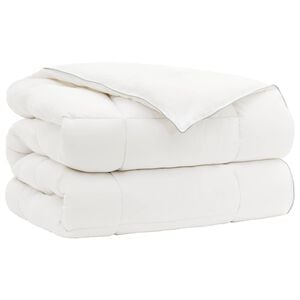 vidaXL Paplan 200x200 cm T&eacute;li 450 GSM Ausztr&aacute;l Gyapj&uacute; Feh&eacute;r