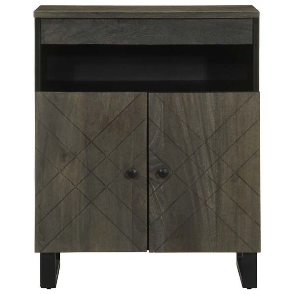 vidaXL Sideboard Fekete 60x33x75 cm t&ouml;m&ouml;rfa Mango