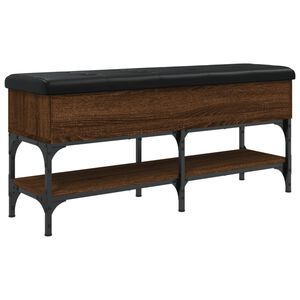 vidaXL barna t&ouml;lgy sz&iacute;nű szerelt fa cipőt&aacute;rol&oacute; pad 102 x 32 x 45 cm