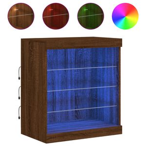 vidaXL barna t&ouml;lgy sz&iacute;nű t&aacute;lal&oacute;szekr&eacute;ny LED-vil&aacute;g&iacute;t&aacute;ssal 60,5x37x67 cm