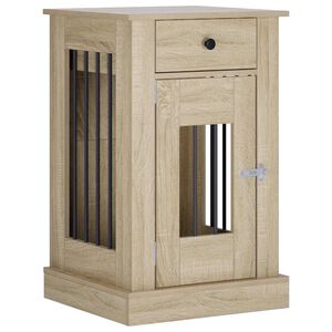 vidaXL Kutya ketrec b&uacute;tor Sonoma T&ouml;lgy 50 x 47,5 x 80 cm Szerelt Fa