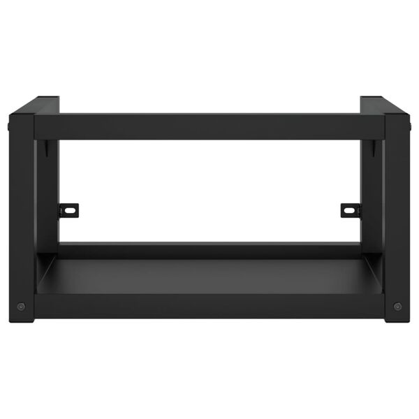 vidaXL fekete vas fürdőszobai mosdókagylóváz beépített mosdóval