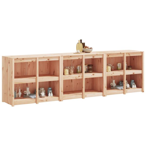 vidaXL 3 db t&ouml;m&ouml;r fenyőfa MEPPEL k&uuml;lt&eacute;ri konyhaszekr&eacute;ny