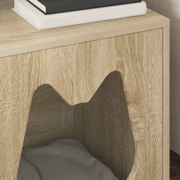 vidaXL Macska H&aacute;z Sonoma 42,5 x 40 x 53,5 cm Faanyag