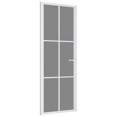 vidaXL fehér ESG üveg és alumínium beltéri ajtó 76 x 201,5 cm