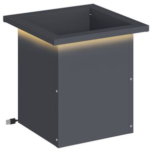 vidaXL Led-es kerti vir&aacute;gl&aacute;da Antracit 30 x 30 x 30 cm Ac&eacute;l