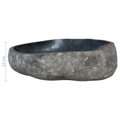 vidaXL ovális folyami kő mosdókagyló 38-45 cm