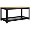 vidaXL vil&aacute;gosbarna &eacute;s fekete MDF &eacute;s vas doh&aacute;nyz&oacute;asztal 90x45x45 cm