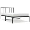 vidaXL fekete f&eacute;m &aacute;gykeret fejt&aacute;ml&aacute;val 80 x 200 cm