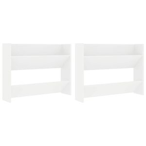 vidaXL 2 db feh&eacute;r forg&aacute;cslap fali cipősszekr&eacute;ny 80 x 18 x 60 cm
