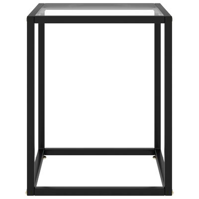 vidaXL fekete dohányzóasztal edzett üveggel 40 x 40 x 50 cm
