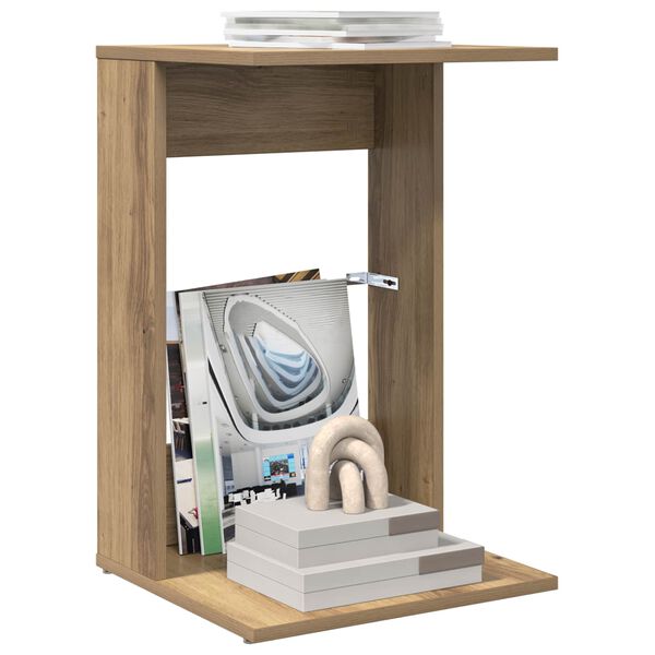 vidaXL Oldal asztal Artisan t&ouml;lgy 40 x 38 x 62,5 cm Faanyag