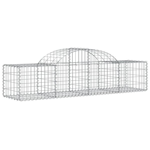 vidaXL 30 db íves horganyzott vas gabion kosár 200x50x40/60 cm