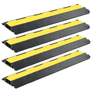 vidaXL 4 db 2 csatorn&aacute;s gumi k&aacute;belv&eacute;dő r&aacute;mpa 101,5 cm