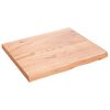 vidaXL vil&aacute;gosbarna kezelt t&ouml;m&ouml;r fa f&uuml;rdőszobai pult 60x50x(2-4) cm