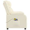 vidaXL krémszínű műbőr elektromos masszázsfotel