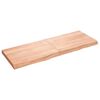 vidaXL vil&aacute;gosbarna kezelt t&ouml;m&ouml;r fa f&uuml;rdőszobai pult 140x50x(2-6) cm