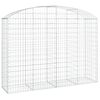 vidaXL &iacute;ves horganyzott vas gabion kos&aacute;r 200x50x140/160 cm