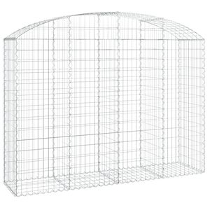 vidaXL &iacute;ves horganyzott vas gabion kos&aacute;r 200x50x140/160 cm