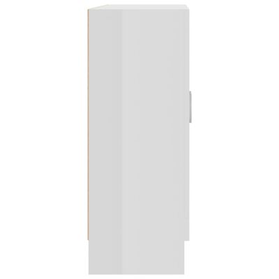 vidaXL magasfényű fehér forgácslap könyvszekrény 82,5 x 30,5 x 80 cm