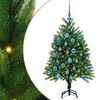 vidaXL Kar&aacute;csonyfa 150 LED-del &aacute;llv&aacute;nnyal Z&ouml;ld 120 cm PE