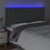 vidaXL s&ouml;t&eacute;tsz&uuml;rke sz&ouml;vet LED-es fejt&aacute;mla 200x5x118/128 cm