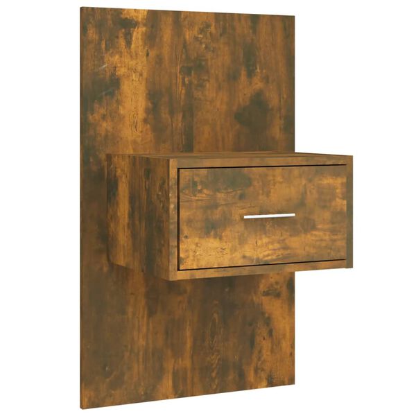 vidaXL f&uuml;st&ouml;s t&ouml;lgy sz&iacute;nű szerelt fa &aacute;gyfejt&aacute;mla szekr&eacute;nyekkel