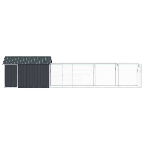 vidaXL Mad&aacute;r kalitka Antracit 619 x 111 x 142 cm Horganyzott ac&eacute;l