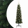 vidaXL Karcs&uacute; műkar&aacute;csonyfa g&ouml;mb&ouml;kkel 120 cm 150 LED Meleg feh&eacute;r