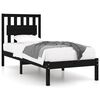 vidaXL Small Single fekete t&ouml;m&ouml;r fenyőfa &aacute;gykeret 75 x 190 cm