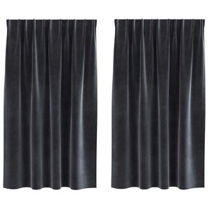 vidaXL S&ouml;t&eacute;t&iacute;tő f&uuml;gg&ouml;ny&ouml;k 2 pcs S&ouml;t&eacute;tsz&uuml;rke 140 x 140 cm B&aacute;rsony