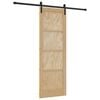 vidaXL Cs&uacute;sz&oacute; ajt&oacute; Term&eacute;szetes &eacute;s Fekete 73,5 x 211 cm T&ouml;m&ouml;r Fenyőfa