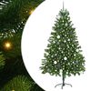 vidaXL Kar&aacute;csonyfa 300 LED-del &aacute;llv&aacute;nnyal Z&ouml;ld 180 cm PE