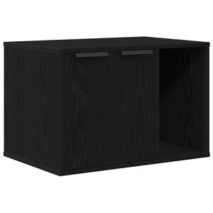 vidaXL fekete t&ouml;lgyfa macskaalom t&aacute;rol&oacute; 60 x 40 x 40 cm