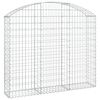 vidaXL &iacute;ves horganyzott vas gabion kos&aacute;r 150x30x120/140 cm