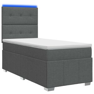 vidaXL LED Boxspring &Aacute;gy Mattal S&ouml;t&eacute;tsz&uuml;rke 80 x 200 cm Sz&ouml;vet
