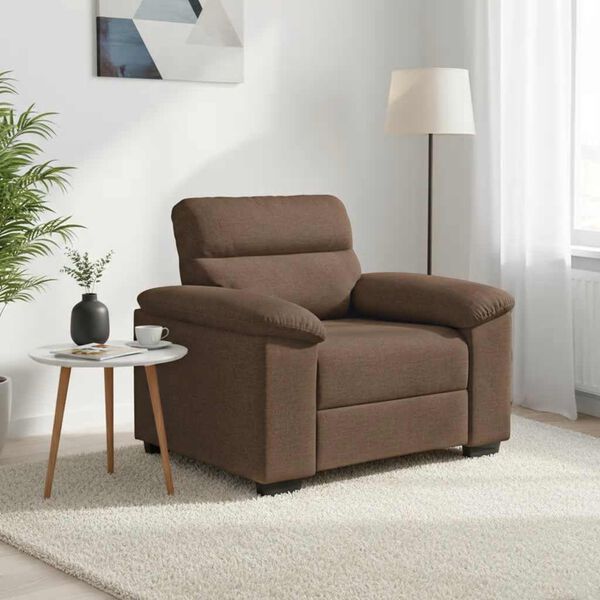 vidaXL barna sz&ouml;vet kanap&eacute;fotel 60 cm