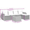 vidaXL 6 részes szürke polyrattan kerti ülőgarnitúra párnákkal