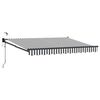 vidaXL Elektromos Kih&uacute;zhat&oacute; Napernyő Antracit &eacute;s Feh&eacute;r 2,5 x 2 m