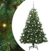 vidaXL Mű kar&aacute;csonyfa 150 LED-del &aacute;llv&aacute;nnyal Z&ouml;ld 150 cm PE &eacute;s PVC
