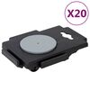 vidaXL 20 db fekete polipropil&eacute;n sz&aacute;ll&iacute;t&oacute; 8 ker&eacute;kkel 150 kg
