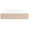 vidaXL cappuccino sz&iacute;nű műbőr zsebrug&oacute;s &aacute;gymatrac k&ouml;zepes kem&eacute;nys&eacute;gű 100x200x20 cm