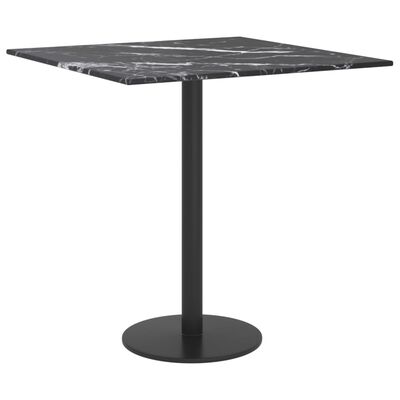 vidaXL fekete edzett üveg asztallap márványdizájnnal 40 x 40 cm 6 mm