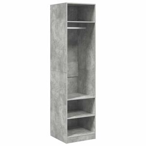 vidaXL betonsz&uuml;rke szerelt fa ruh&aacute;sszekr&eacute;ny 50 x 50 x 200 cm