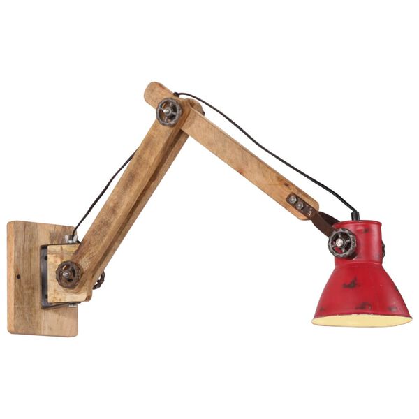 vidaXL kopott piros fali l&aacute;mpa 25 W 96x15x20 cm E27